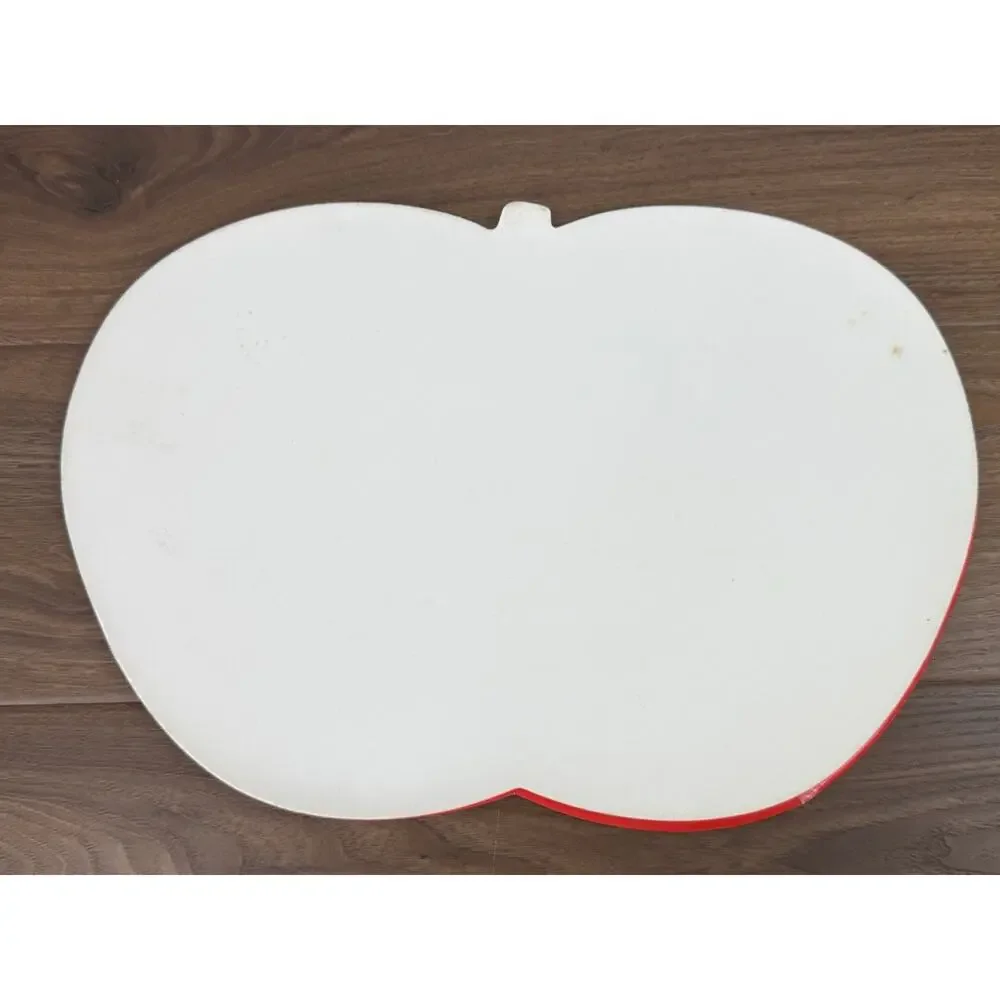 2 Vintage Vinyl Kids Veggie Placemats Tomato Shaped 1980's Glossy‎ 12